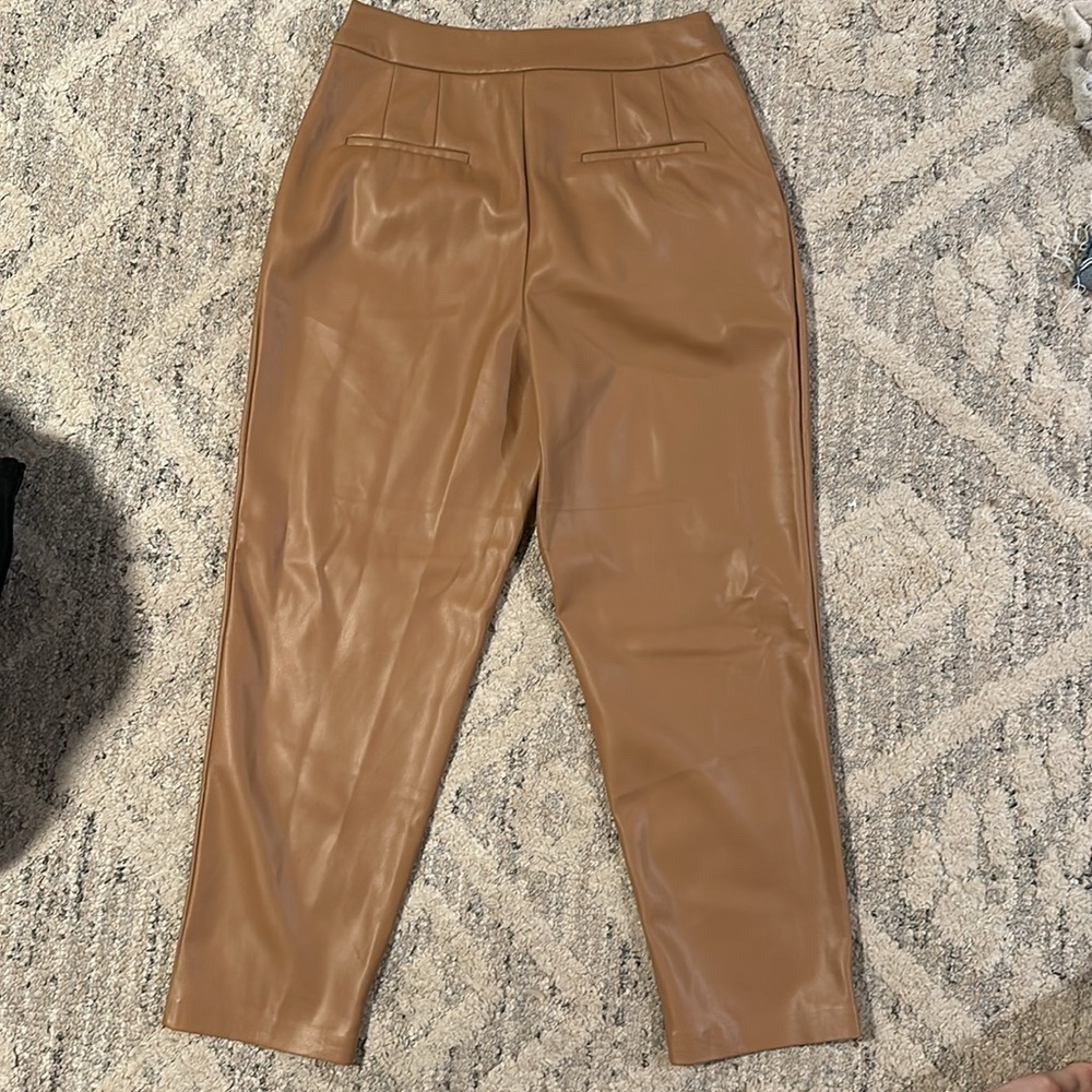 Express brown leather pants - Picture 3 of 5
